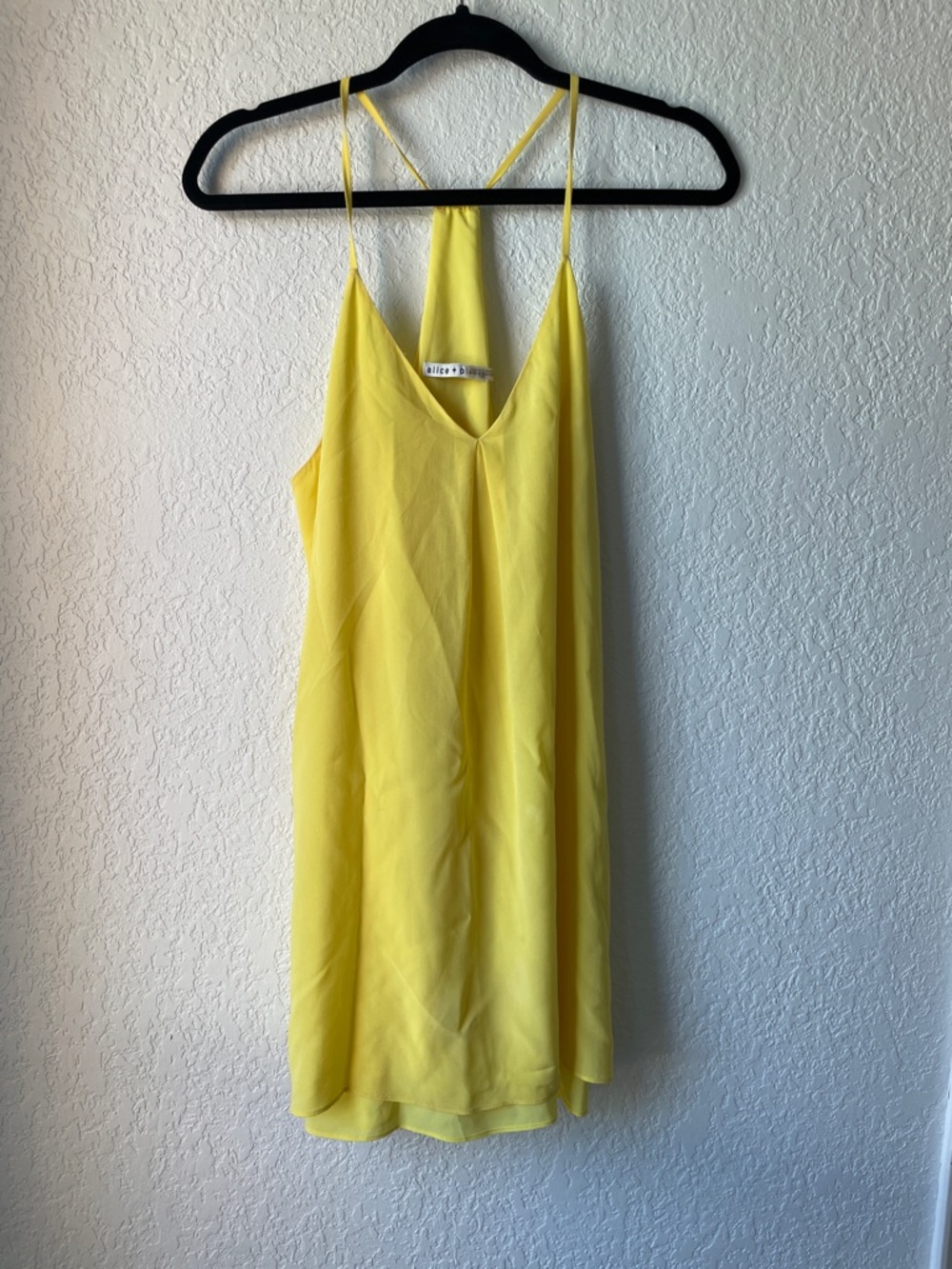 Alice + Olivia Yellow Mini Slip Dress